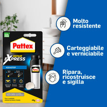 Carica l'immagine nel visualizzatore di Gallery, Pattex Riparatutto Express Aquastop, Colla epossidica bicomponente, 48 g