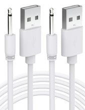 Carica l'immagine nel visualizzatore di Gallery, Cavo di ricarica USB DC da 2,5 mm di ricambio per cavo di ricarica - 2 pezzi