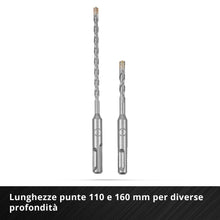 Carica l'immagine nel visualizzatore di Gallery, Einhell 5 pezzi set di punte SDS Plus 4-Cut, 110/160 mm, Ø 5–10 mm