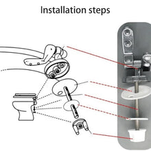 Carica l'immagine nel visualizzatore di Gallery, Cerniera Del Sedile Water Cerniere Wc - Copriwater Accessori Per Coperchio Bagno Di Ricambio In Acciaio Inox Il Fissaggi