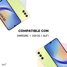 Carica l'immagine nel visualizzatore di Gallery, UNO' - Pellicola proteggi schermo per Samsung A34 5G (6,6"), in vetro temperato 9H, copertura completa con bordi curvi, 