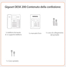 Carica l'immagine nel visualizzatore di Gallery, Gigaset Desk 200 Telefono a Filo Compatto, Selezione DTMF/Impulsi, Nero