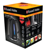 Carica l'immagine nel visualizzatore di Gallery, Russell Hobbs Bollitore Elettrico Texture Plus 1,7 L 2400 W, Risparmio Energetico, Spegnimento Automatico, Luce Blu, Des