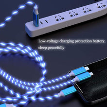 Carica l'immagine nel visualizzatore di Gallery, Cavo di ricarica 3 in 1 Ricarica rapida, LED Caricabatterie multi telefono Android Cavo USB C Cavo micro USB da 3 piedi 