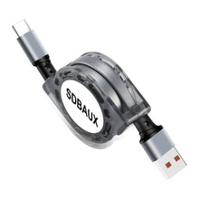 Carica l'immagine nel visualizzatore di Gallery, SDBAUX Cavo USB C a Ricarica Rapida 1M, QC 3.0(3A) da USB A a USB Tipo C Cavo di Retrattile per Auto Carplay, iPhone Ser