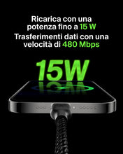 Carica l'immagine nel visualizzatore di Gallery, Belkin CAVO INTRECCIATO DA USB-C A USB-A 1M - NERO