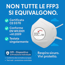 Carica l'immagine nel visualizzatore di Gallery, 25 Mascherine FFP3 Certificate CE, Mascherina 5 Strati Senza Valvola, Maschera Facciale di Protezione da Polvere e Antip