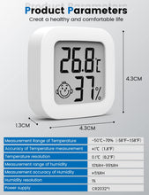 Carica l'immagine nel visualizzatore di Gallery, Mini Igrometro Termometro Digitale, Termometro Ambiente con Livello di Comfort, Monitor di Temperatura e umidità, Termom