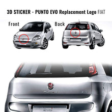 Carica l'immagine nel visualizzatore di Gallery, Fiat 32017 Adesivo Fiat 3D Ricambio Logo Anteriore + Posteriore per Punto Evo