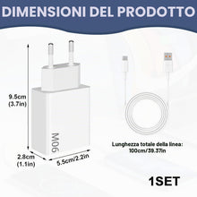 Carica l'immagine nel visualizzatore di Gallery, Caricabatterie rapido da 90 W per Xiaomi, con cavo USB C da 1 m, per adattatore da 90 W per Xiaomi Redmi Note 14 Pro,15T