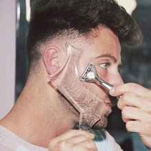 Carica l'immagine nel visualizzatore di Gallery, Strumento per modellare la barba da uomo con pettine integrato, modello trasparente per pettine, baffi, basette, mascell