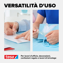 Carica l'immagine nel visualizzatore di Gallery, Tesafilm Standard - Nastro Adesivo Trasparente Multiuso per la Casa, L'Ufficio e la Scuola, 66 m x 15 mm - Confezione da