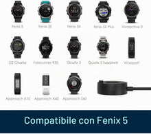 Carica l'immagine nel visualizzatore di Gallery, TiMOVO Caricabatterie Compatibile con orologi Garmin Vivoactive Venu Fenix