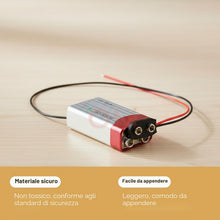 Carica l'immagine nel visualizzatore di Gallery, 20 pezzi Clip batteria 9V tipo I, cavi 150 mm rosso-nero, per elettronica fai-da-te, progetti scolastici, riparazioni e 