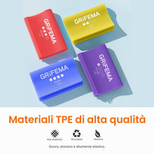 Carica l'immagine nel visualizzatore di Gallery, GRIFEMA GA5002 Fasce Elastiche Fitness Set da 4 1.8m – Elastici Palestra
