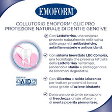 Carica l'immagine nel visualizzatore di Gallery, Emoform GLIC PRO COLLUTORIO Antiossidante con Lattoferrina 300 ML,Neutro
