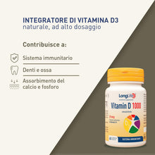Carica l'immagine nel visualizzatore di Gallery, LongLife® Vitamin D 1000 | Vitamina D3 naturale | Difese immunitarie, salute di ossa e denti | Metabolismo del calcio | 