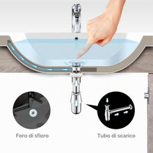 Carica l'immagine nel visualizzatore di Gallery, Ibergrif Tappo Scarico Lavabo Scanalato con Troppopieno