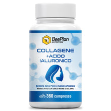 Carica l'immagine nel visualizzatore di Gallery, COLLAGENE 360 Compresse - Collagene Idrolizzato 2000 mg - Collagene e Acido Ialuronico - Pelle Luminosa, Articolazioni S