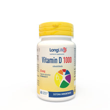 Carica l'immagine nel visualizzatore di Gallery, LongLife® Vitamin D 1000 | Vitamina D3 naturale | Difese immunitarie, salute di ossa e denti | Metabolismo del calcio | 