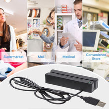 Carica l'immagine nel visualizzatore di Gallery, MSR100 Lettore di carte a banda magnetica USB, Lettore macchina POS per tessere, programmabili e integrazione con varie 