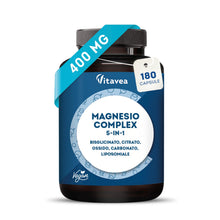 Carica l'immagine nel visualizzatore di Gallery, Magnesio Completo - 400mg - 5in1 + Vitamina B6 - Trattamento 2 Mesi