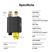 Carica l'immagine nel visualizzatore di Gallery, SONOFF SWV-ZNE Hydro ONE Lite Zigbee Smart Timer per Irrigazione con Spruzzatore, Ingresso in Ottone, Timer di Irrigazio