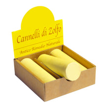 Carica l'immagine nel visualizzatore di Gallery, Cannelli di Zolfo. Confezione piccola da 3 pezzi. Antico rimedio alternativo per alleviare fastidi muscolari, contusioni