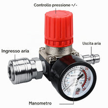Carica l'immagine nel visualizzatore di Gallery, 1/4 Regolatore di Pressione Aria - Preciva standard UE Interruttore valvola con manometro 175 PSI per compressore d'aria