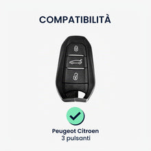 Carica l'immagine nel visualizzatore di Gallery, kwmobile Custodia Coprichiave Compatibile con Peugeot Citroën Smart Key 3 Tasti (Keyless Go) Cover - Copri Telecomando C