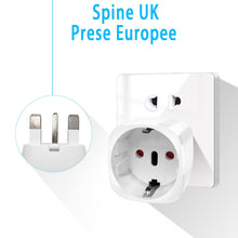 Carica l'immagine nel visualizzatore di Gallery, Adattatore Presa Inglese - Vutizal 2 pezzi Adattatore Universale da Viaggio - 3250W Adattatore UK per Regno Unito, Irlan