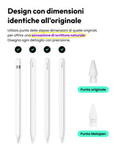 Carica l'immagine nel visualizzatore di Gallery, metapen Compatibile con Apple Pencil 2 Gen e 1 Gen e Logitech Stylus, Punte per iPad Durevoli, Punte per Penna Altamente