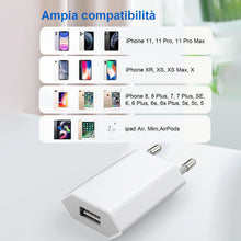 Carica l'immagine nel visualizzatore di Gallery, presa usb (2 Pezzi) presa usb da muro, per Iphone X XR XS 11 11 pro 8 8 Plus 7 7Plus 6 6S SE 12 13 14 Pro Max Plus IPad 