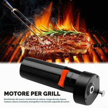 Carica l'immagine nel visualizzatore di Gallery, Kit motore per girarrosto ergonomico per barbecue per arrosto perfetto, funzionamento a batteria
