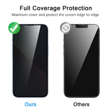 Carica l'immagine nel visualizzatore di Gallery, YLK 2 Pezzi Privacy Pellicola Protettiva per iPhone 14/13/13 Pro/16e/17e, Copertura Totale Vetro Temperato Completa Film