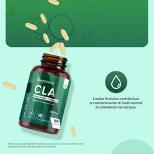 Carica l'immagine nel visualizzatore di Gallery, CLA 3000mg per Dose, 180 Softgel Vegane, 80% di Acido Linoleico Coniugato