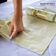 Carica l'immagine nel visualizzatore di Gallery, 60 Sacchi Umido 50x60 cm - Shopper Biodegradabili con Manici per la Raccolta Differenziata da interno - sacchi umido per