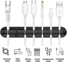 Carica l'immagine nel visualizzatore di Gallery, SOULWIT® 3 Pezzi Organizer a Clip per Cavo, Fermacavi Scrivania Multifunzione Adesivo, Ferma Cavi usb, Cable Management 