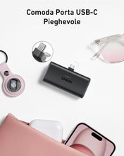 Carica l'immagine nel visualizzatore di Gallery, Anker Nano Power Bank 5000mAh 22,5W USB C Pieghevole Nero