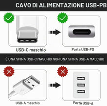 Carica l'immagine nel visualizzatore di Gallery, Gebildet Cavo di Alimentazione USB C a DC 5.5mm x 2.5mm/ 5.5mm x 2.1mm, Caricabatterie Rapido Universale PD, Cavo Adatta