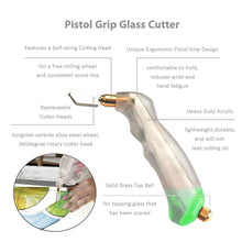 Carica l'immagine nel visualizzatore di Gallery, CESFONJER Cutter di vetro professionale della con extra sostituibile Testa e serbatoio dell'olio - 2mm-6mm / 6mm-12mm / 