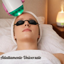 Carica l'immagine nel visualizzatore di Gallery, 2 pezzi Occhiali protettivi a infrarossi per solarium e lampada a luce rossa, ergonomici con protezione UV, regolabili e