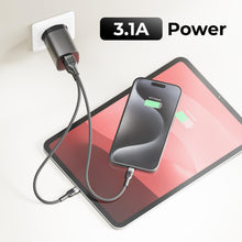 Carica l'immagine nel visualizzatore di Gallery, deleyCON 2x 1m USB C 3.1A Ricarica Dati USB-A a USB-C Cable per iPhone 17 16 15 Pro Max Air Galaxy A16 A56 S26 S25 S24 S