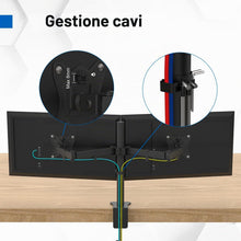 Carica l'immagine nel visualizzatore di Gallery, GRIFEMA GB2001-2 Supporto Doppio Monitor 13-32" Braccio VESA 75/100
