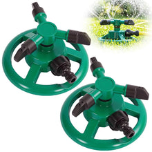 Carica l'immagine nel visualizzatore di Gallery, 2Pz Irrigatore da Giardino, Irrigatore Rotante a 360° con 3 Bracci