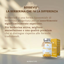 Carica l'immagine nel visualizzatore di Gallery, ALPS NATURE Berberine Fitosomada Berbevis® 600 mg – 60 Capsule per 30 giorni - Berberina Liposomiale Pura - Berberina ad