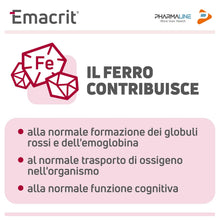 Carica l'immagine nel visualizzatore di Gallery, Pharma Line EMACRIT Capsule Integratore di Ferro, 30 Capsule