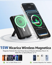 Carica l'immagine nel visualizzatore di Gallery, Azmuth Power Bank per MagSafe, 10000mAh Magneitco Powerbank per iPhone