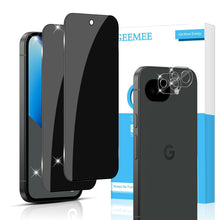 Carica l'immagine nel visualizzatore di Gallery, Privacy Vetro Temperato per Google Pixel 10A, Privacy Pellicola Protettiva+ Fotocamera Protector Film,2+2 Pezzi 9H Anti-
