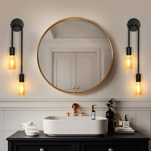 Carica l'immagine nel visualizzatore di Gallery, Comely Applique Interno E27 2 Luci Nero Regolabile Industriale